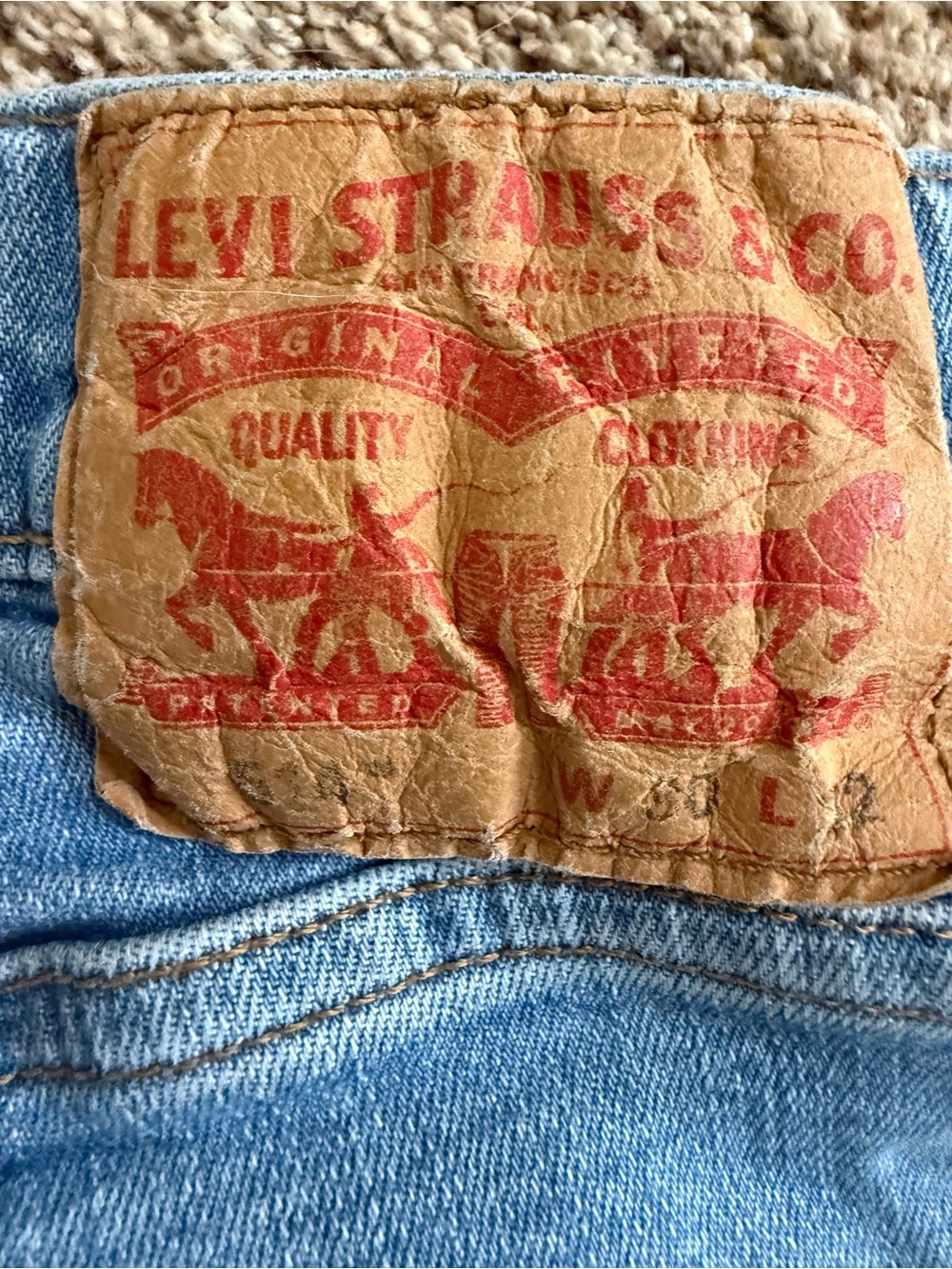 Levi Strauss & Co Light Wash Straight Leg Jeans W31 L32 Denim - Picture 4 of 4